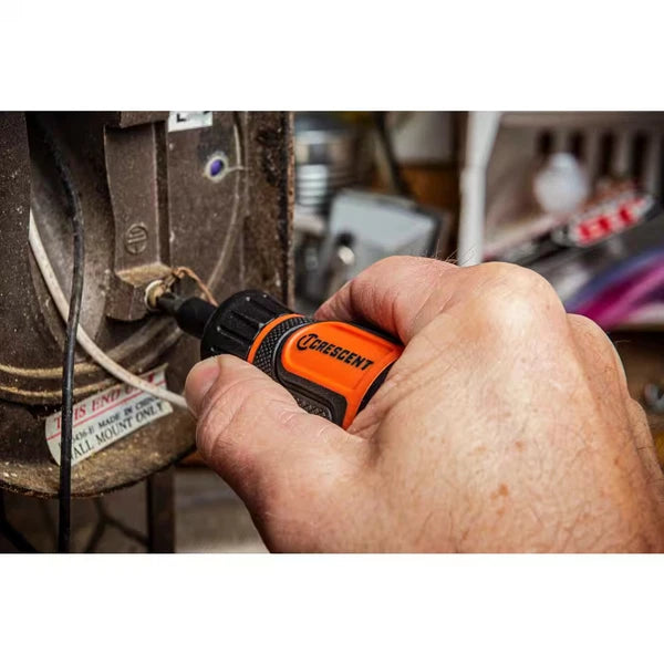 6-In-1 Stubby Ratcheting Multi-Bit Screwdriver