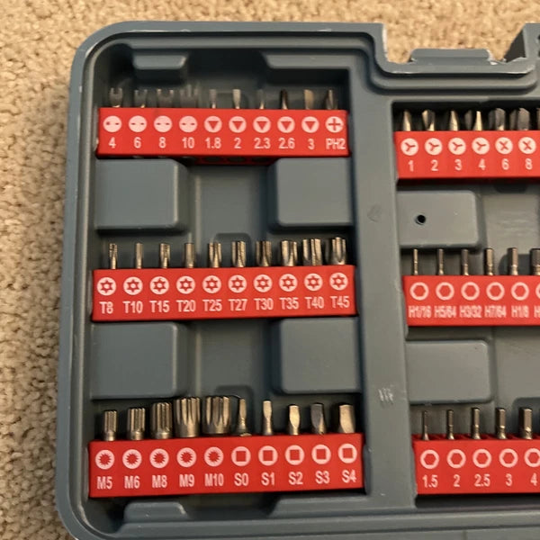 126 Piece Driver Bits Sockets & Handles Set Tamper Proof Screwdriver Accessories