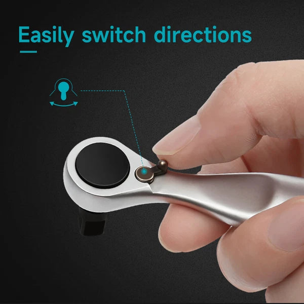 Polycarbonate and Alloy Steel Mini Ratchet and Screwdriver Set 41-Pieces B9