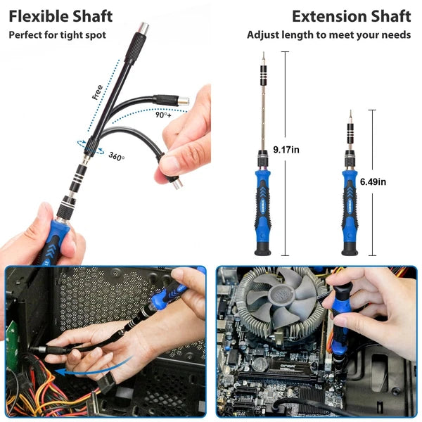 STREBITO Electronics Precision Screwdriver Sets 142-Piece with 120 Bits Magne...