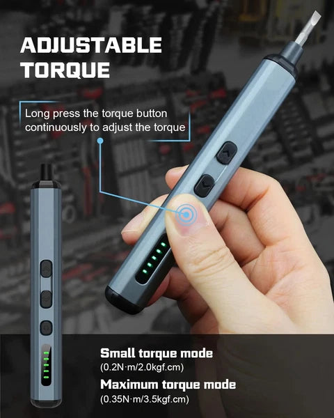 68-in-1 Electric Screwdriver Set with 64 Magnetic Bits 5 Torque Adjustable