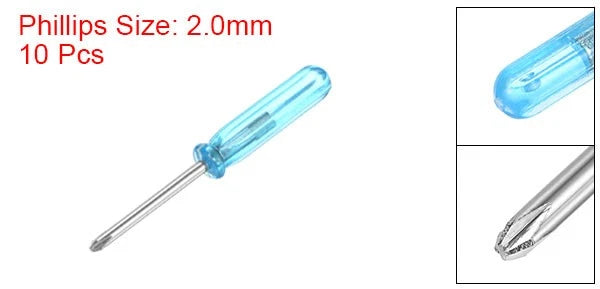 2.0mm Mini Phillips Screwdriver 45mm Length for Small Appliances Repair 10Pcs