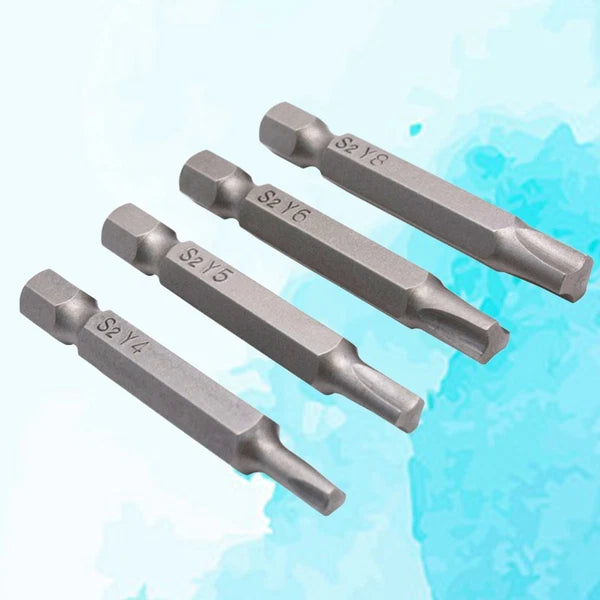4 Pcs Magnetic Triangle Head Screwdriver Bits Chrome Vanadium Alloy Steel