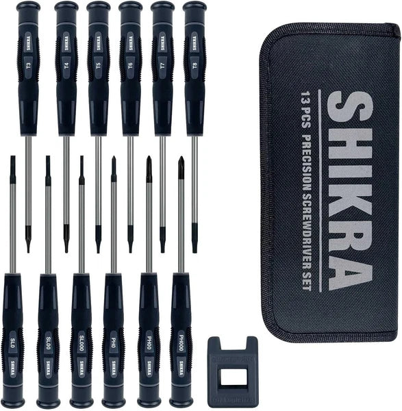 13 Piece Precision Screwdriver Set with Case, Torx, Phillips and Slotted Screwdr