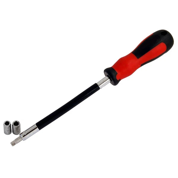 6, 7, or 8mm Hose Hex Nut Socket Driver Flexible Shaft Jubilee Clip Screwdriver