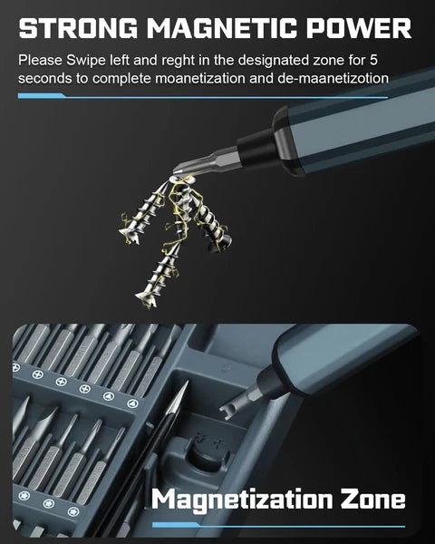 68-in-1 Electric Screwdriver Set with 64 Magnetic Bits 5 Torque Adjustable