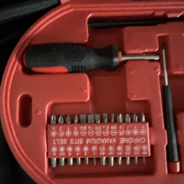 Trades Pro Screwdriver Set Flat Hex Philips Pozi Trox Bits tip Holder Case