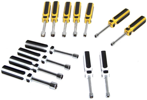 14 pc Nut Driver Screw 3/16 1/4 5/16 11/32 3/8 7/16 1/2 in 5 5.5 6 7 8 9 10mm