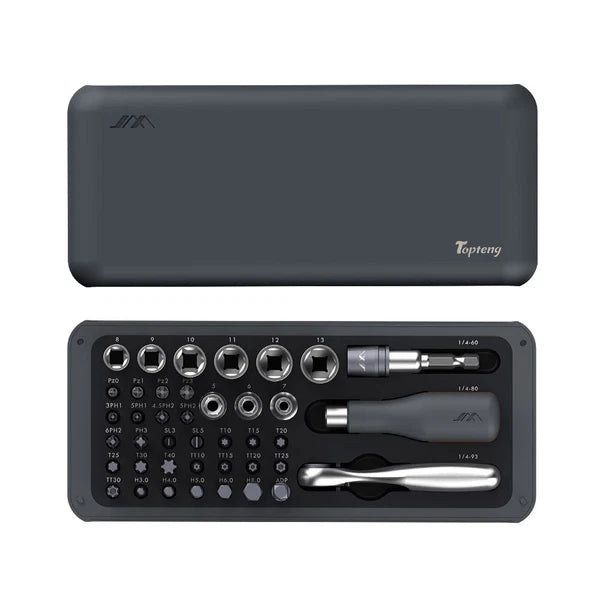 Polycarbonate and Alloy Steel Mini Ratchet and Screwdriver Set 41-Pieces B9