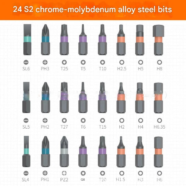 42 in 1 Magnetic Screwdriver Set Multi Bit Magneti DIY Ratchet Screwdriver Set