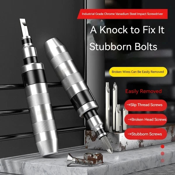 7/13 PCS Impact Screwdriver Hand Manual Reversible Impact Driver Set Durable