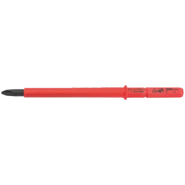 Draper PH2 x 100mm VDE Interchangeable Blade for Screwdriver Set 05721 & 05776