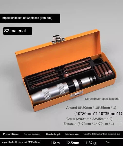 Impact Screwdriver Set Portable Heavy Duty Shockproof Screwdriver Chisel Tool