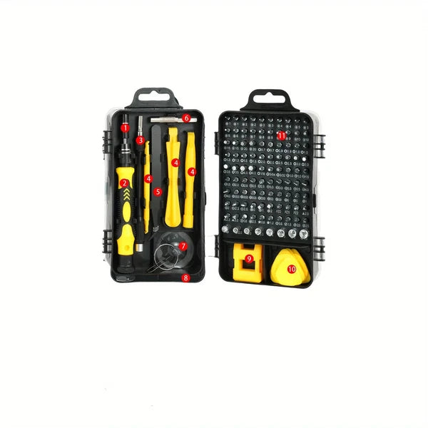 Car 1 Set Precision Screwdriver Set With 115 Magnetic Bits Electronics Tool Kit