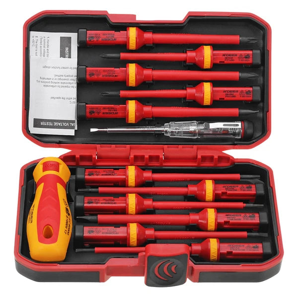13Pcs 1000V Electronic Insulated Screwdriver Set Phillips Slotted Torx CR-V