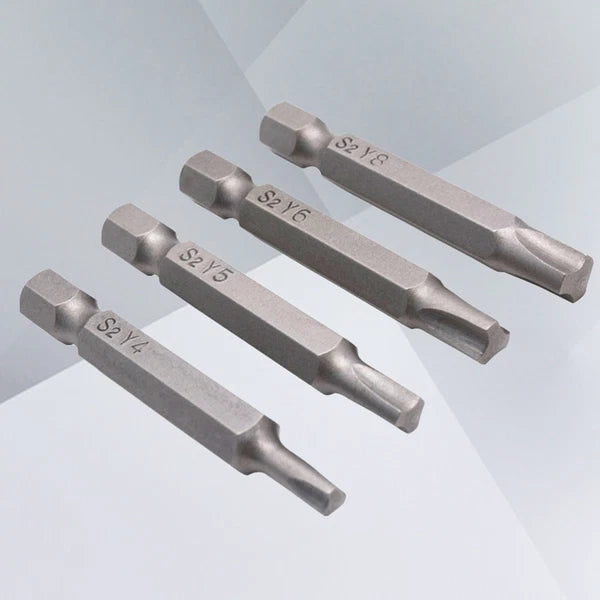 4 Pcs Magnetic Triangle Head Screwdriver Bits Chrome Vanadium Alloy Steel