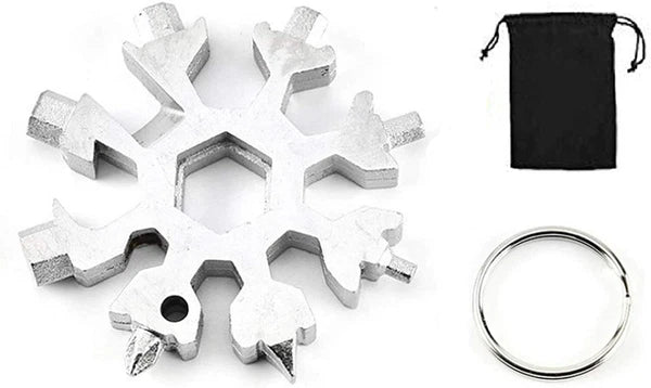 18 in 1 Snowflake Multi Tool Stainless Portable Steel Multi Tool for Outdoor