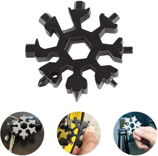 18 in 1 Snowflake Multi Tool Stainless Portable Steel Multi Tool for Outdoor