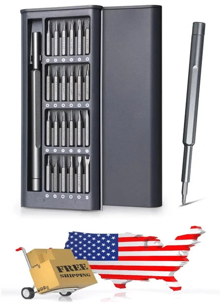 25-in-1 Precision Screwdriver Set – Magnetic Bits for iPhone, PC, Watch