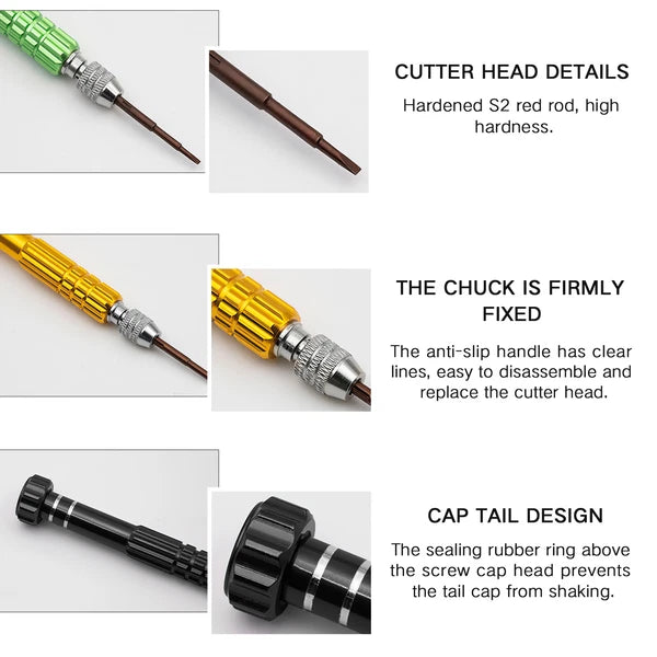 6 in 1 Precision Screwdriver Cellphone Repair Kit Set For Watch iPhone Tool Red