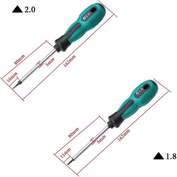 4 Pcs Triangle Screwdriver 1.8Mm 2.0Mm 2.3Mm 3.0Mm Non-Slip Screwdriver Kit Prec