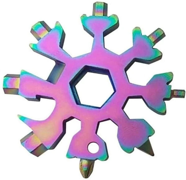 18 in 1 Snowflake Multi Tool Stainless Portable Steel Multi Tool for Outdoor