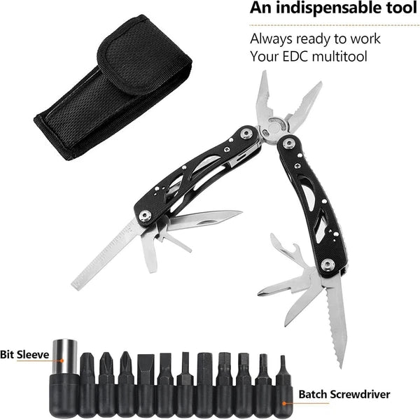 Multitool Pliers Set Stainless Steel Screwdriver Tool with 11 Screwdriver Bits