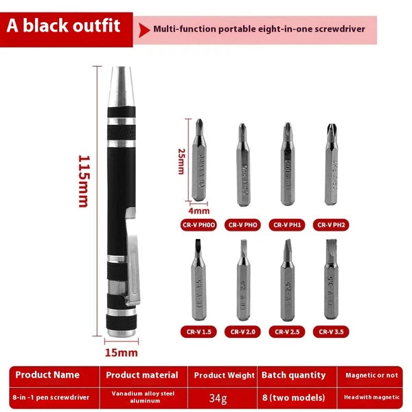 9 IN 1 Screwdriver Pen Multi-Tool Screw Driver Screwdriver Set Repair Tools Hand