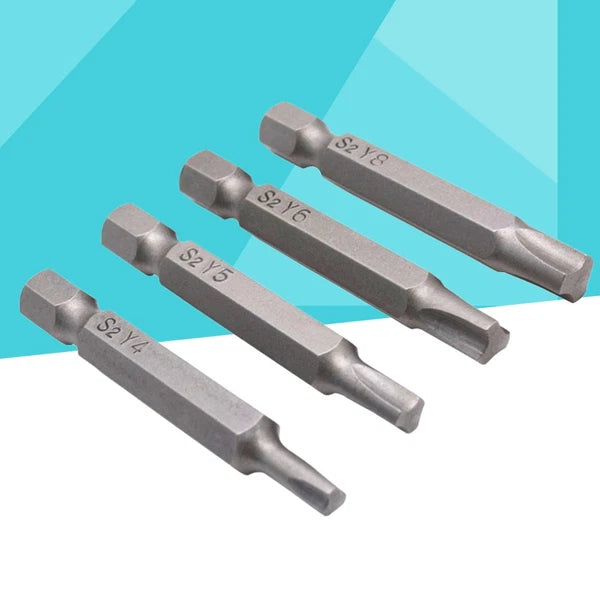 4 Pcs Magnetic Triangle Head Screwdriver Bits Chrome Vanadium Alloy Steel