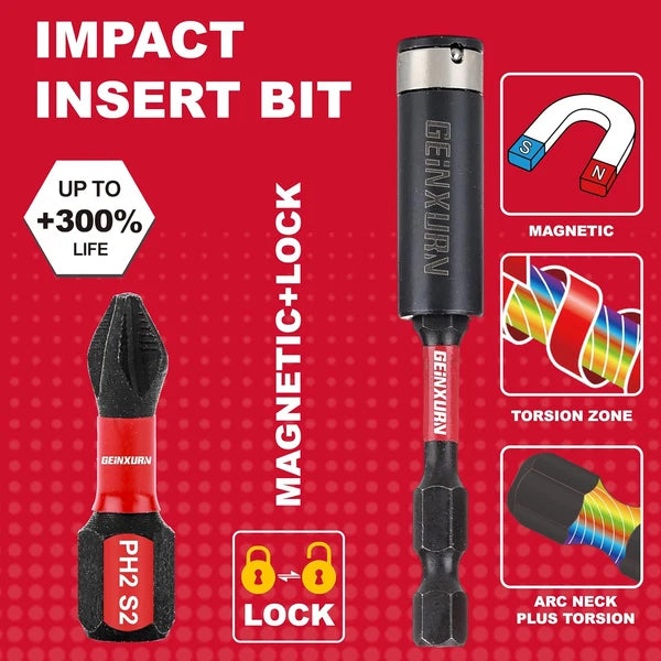 51Pack PH2 1 Inches Impact Tough Anti-Slip Screwdriver Bits, #2 Phillips 1/4 Inc