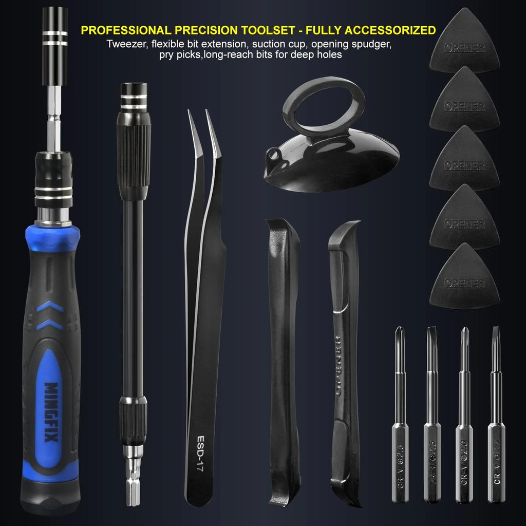 Small Precision Screwdriver Set with 103 Multi Bits, 115 in 1 Magnetic Repair...