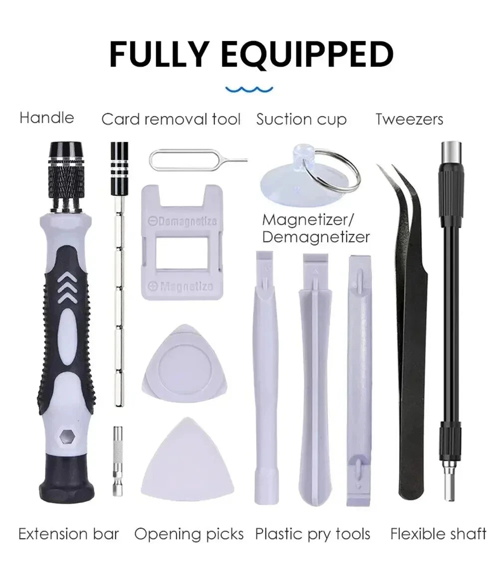 Car 1 Set Precision Screwdriver Set With 115 Magnetic Bits Electronics Tool Kit