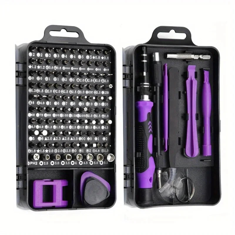 Car 1 Set Precision Screwdriver Set With 115 Magnetic Bits Electronics Tool Kit