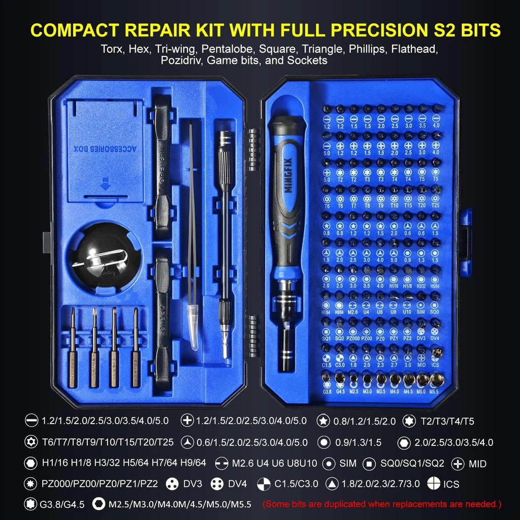 Small Precision Screwdriver Set with 103 Multi Bits, 115 in 1 Magnetic Repair...