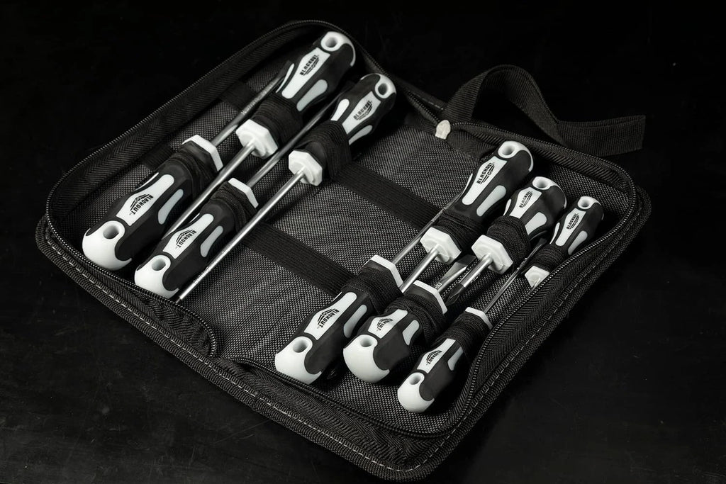Xp 10 Piece Slotted & Phillips Screwdriver Set Plus Zippered Carrying Bag Precis