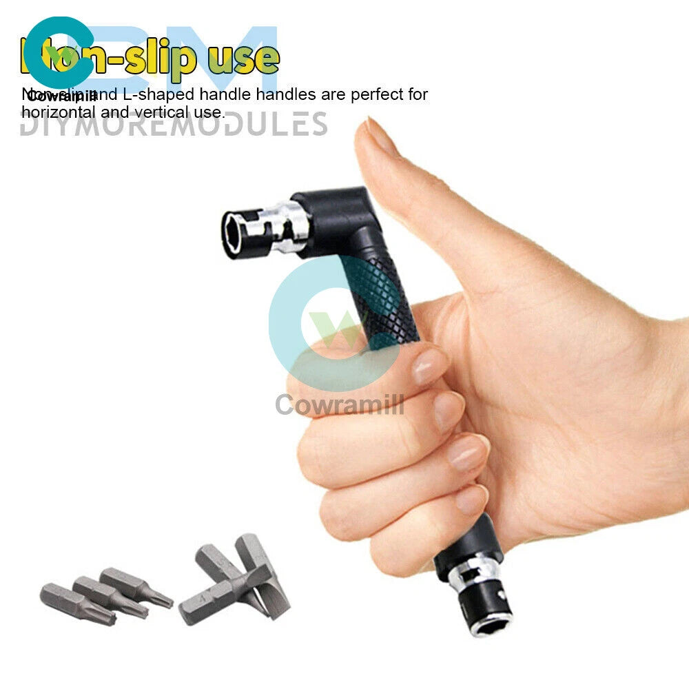 Dual Head L-shaped Socket Wrench 1/4" 6.35mm Screwdriver Bits Kit Bit Drill Set