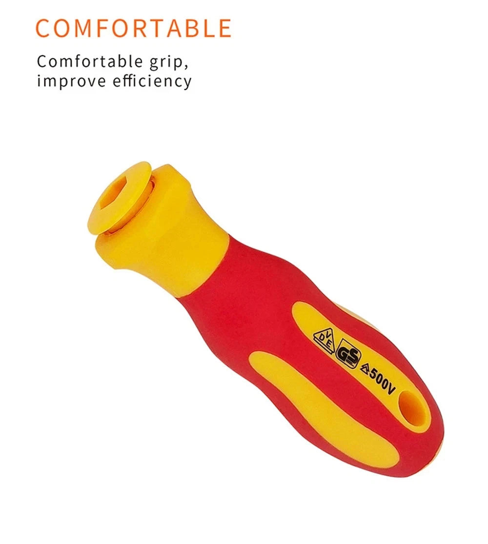 10Pcs Interchangeable Blade VDE Insulated Screwdriver Set with Case Magnetic