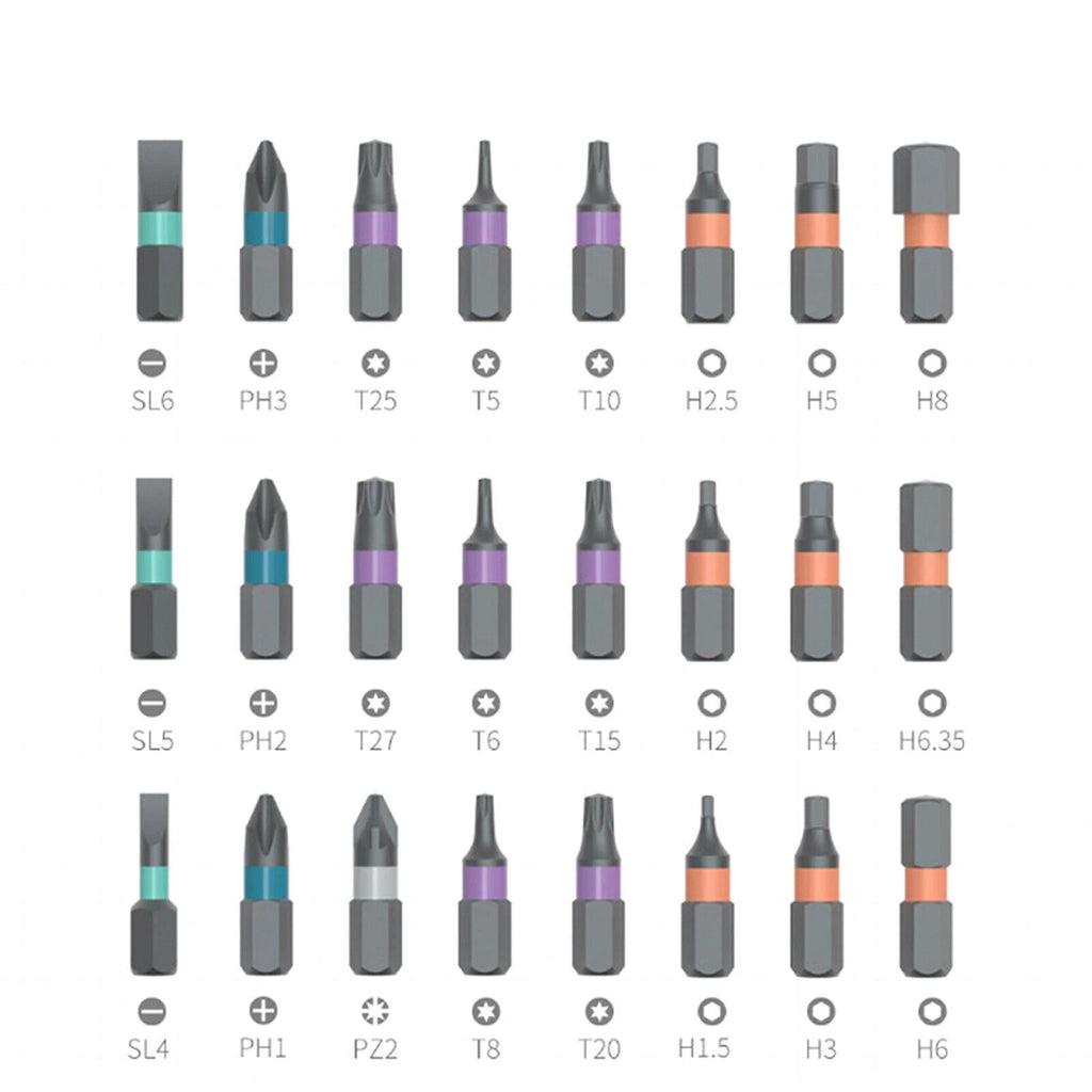 DUKA 24 in 1 Multi-Purpose Ratchet  Screwdriver Bits Set DIY Toolbox C1W6wgNE