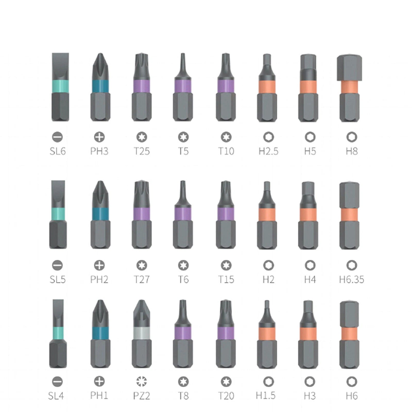 DUKA 24 in 1 Multi-Purpose Ratchet  Screwdriver Bits Set DIY Toolbox C1W6wgNE