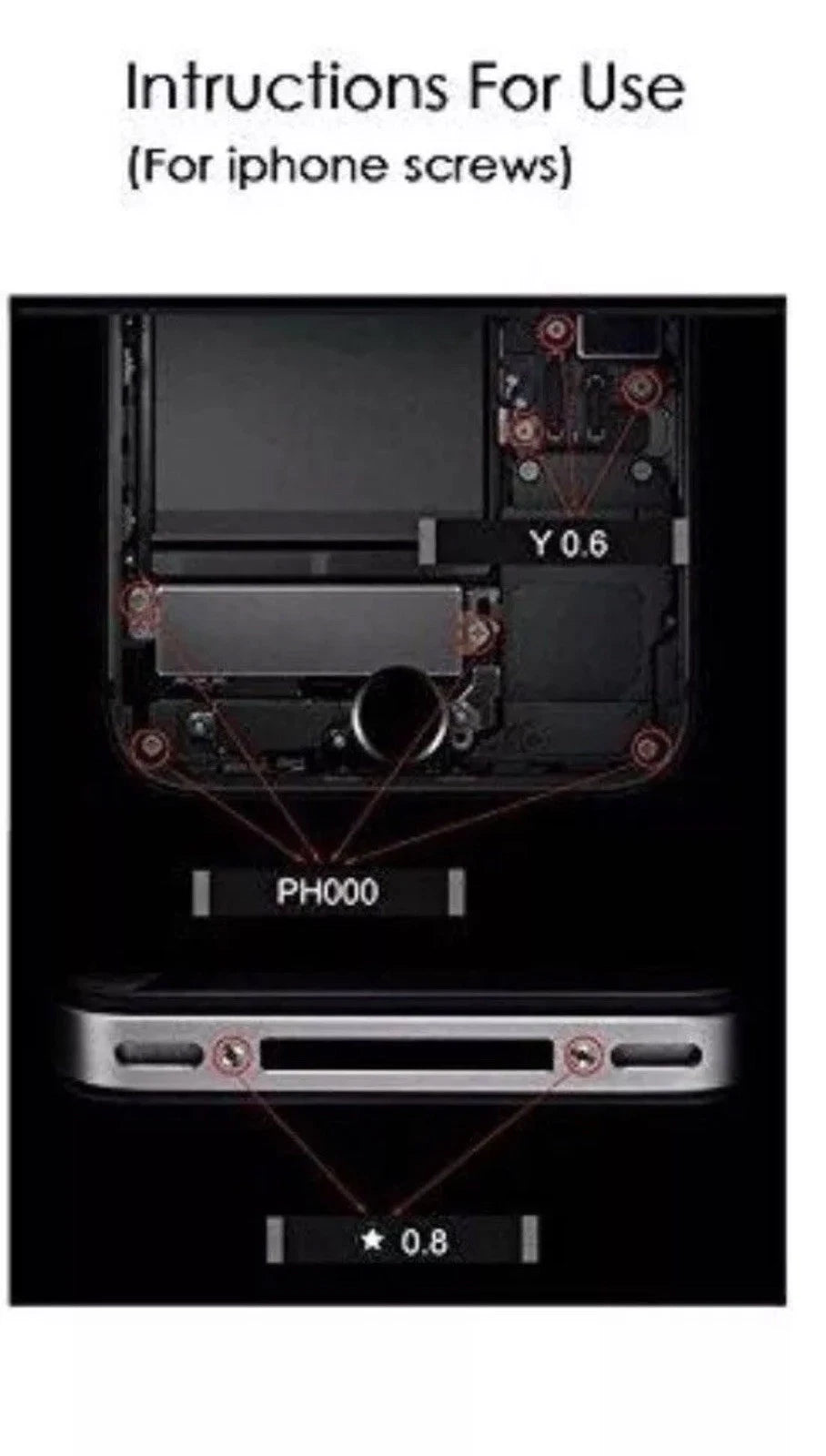 Herramienta De La Reparacion Del Destornillador Magnetico Set Kit Para iPhone 14