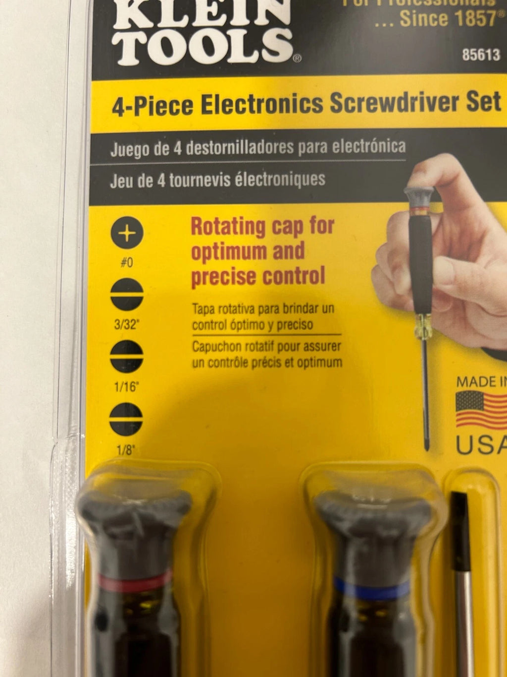 Klein Tools 4-Piece Electronics Screwdriver set 85613