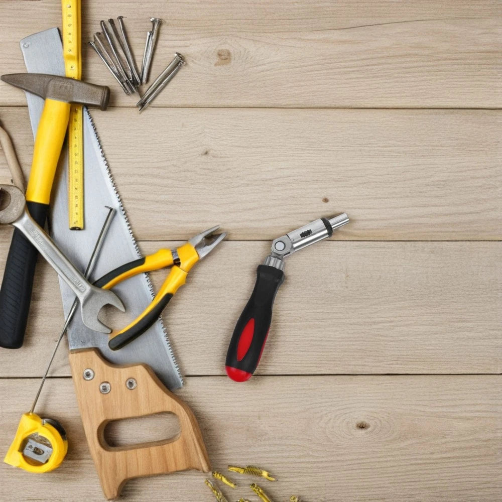 Multifunctional Ratchet Screwdriver Mechanic Tool Set Right Angle Hexagon