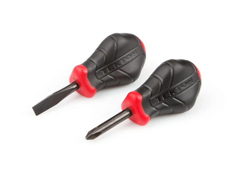Stubby High-Torque Black Oxide Blade Screwdriver Set, 2-Piece (#2, 1/4 in.)