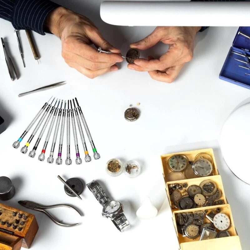 10Pcs Screwdriver Jewelers Screwdriver Set Watch Repair Screwdriver Set