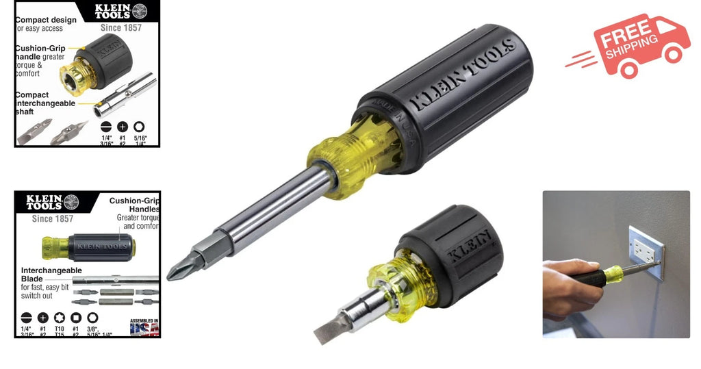 All-in-One 11-in-1 Screwdriver with 6-in-1 Stubby - Perfect for Home and Auto
