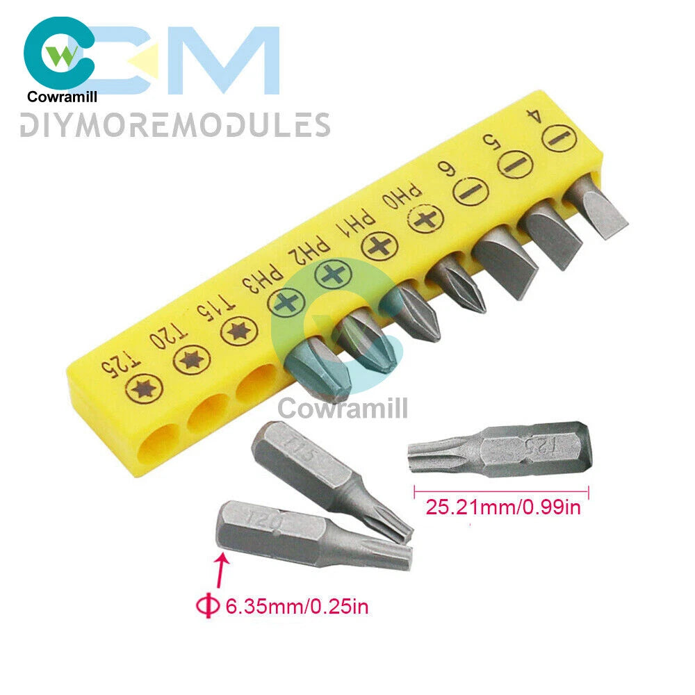 Dual Head L-shaped Socket Wrench 1/4" 6.35mm Screwdriver Bits Kit Bit Drill Set