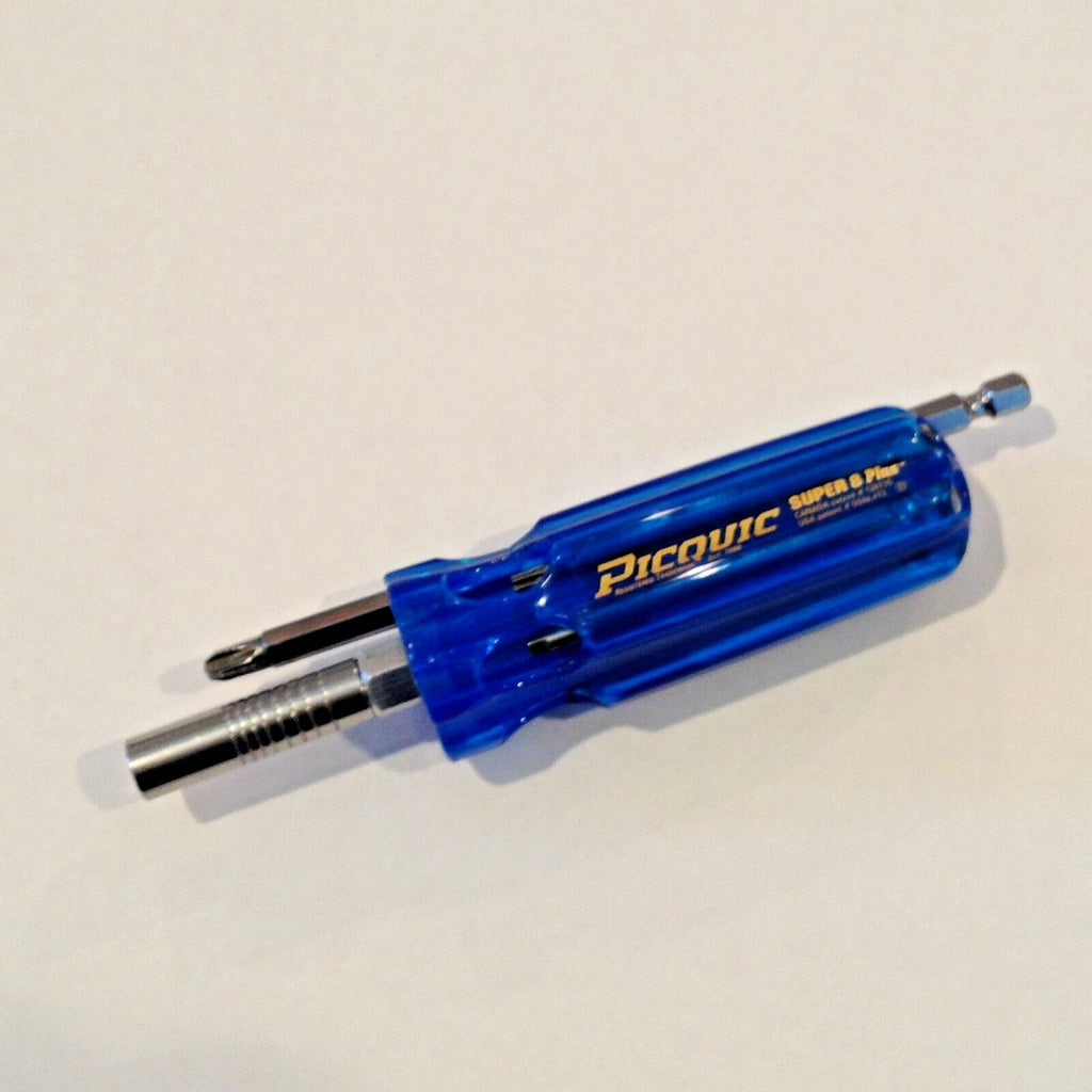 PICQUIC SUPER 8 Plus Screwdriver Multi-Bit Driver - 7 Hex Bits 98881B Bulk