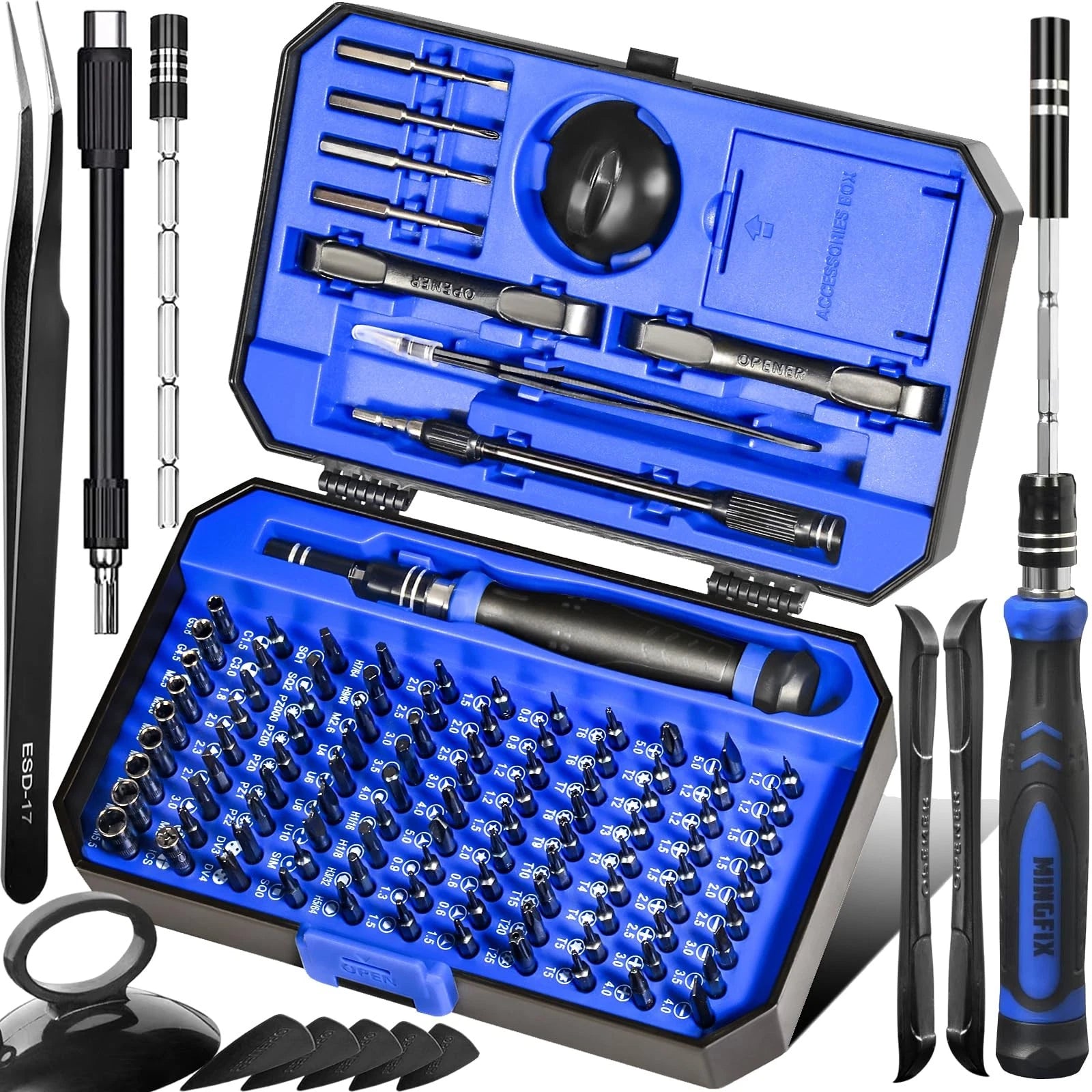 Small Precision Screwdriver Set with 103 Multi Bits, 115 in 1 Magnetic Repair...