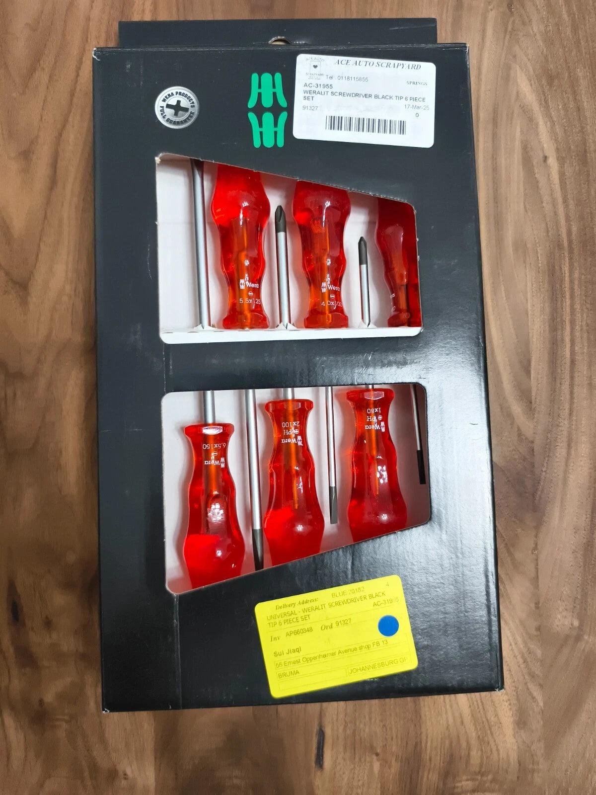 Wera 6 Piece Screwdriver Set with Transparent Crystal - Red Handles Limited