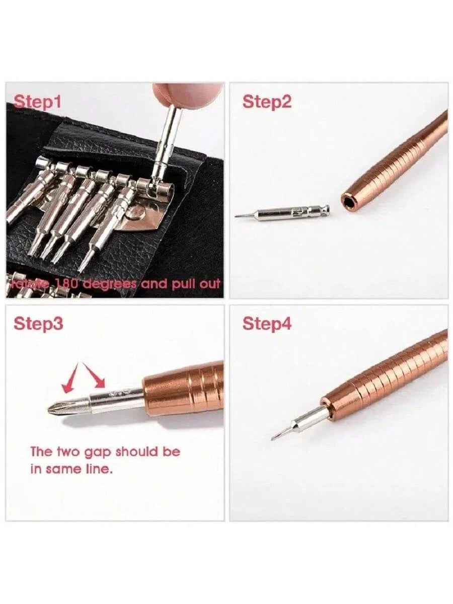 25X Screwdriver Repair Tool Set fr Phone Camera Watch PC Laptop Glasses